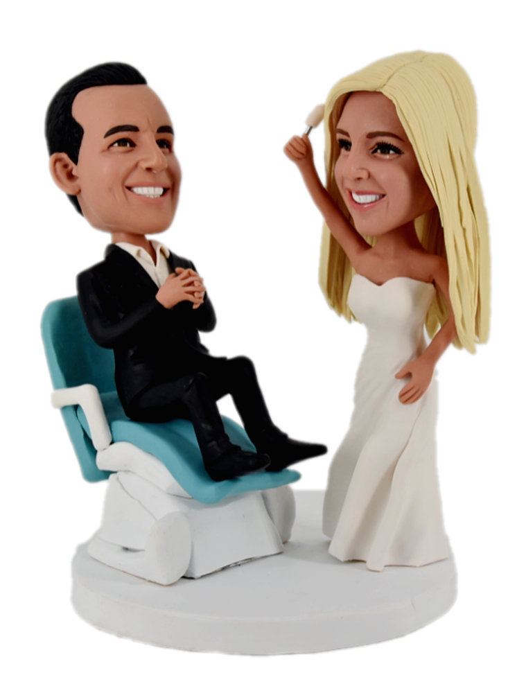 Custom cake toppers Dentist figurines personalized wedding cake toppers